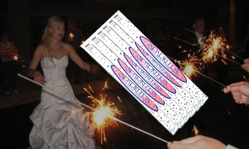 We sell wedding sparkler bundles that are perfect for wedding favors or a wedding sparkler send off.  Our wedding sparkler bundles include free ground shipping!